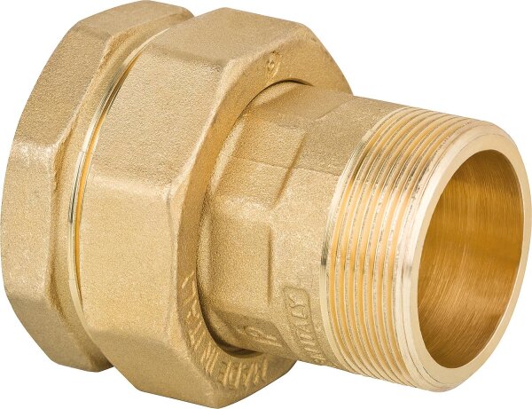 Messing-Gewindefitting Verschraubung flach dichtend, 2" ixa