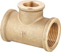T-Stück Messing reduziert 1" x 1/2" x 1"