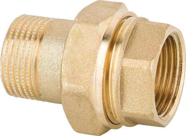 Verschraubung messing DN32 (1 1/4") IxA konisch dichtend PN10