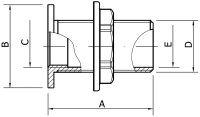 Tankdurchführung messing DN25 (1") AG, innen...