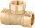 T-Stück Messing DN20(3/4") AG x DN15 (1/2") IG x DN20 (3/4") AG flachdichtend PN10