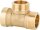 T-Stück Messing IG15(1/2") AG x DN20 (3/4") AG x DN20 (3/4") AG flachdichtend PN10