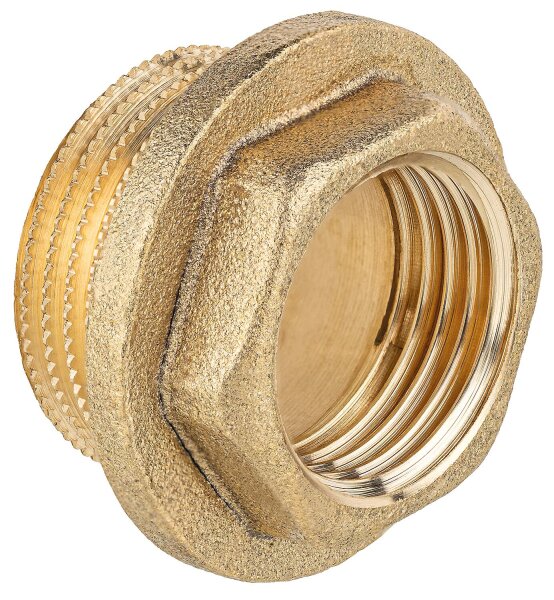 Red-Stück mit Rand, messing DN20 (3/4") AG x DN15 (1/2") IG PN10