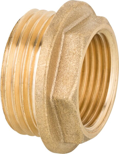 Red-Stück mit Rand, messing DN32(1 1/4") AG x DN25(1") IG PN10