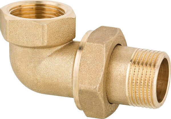 Winkelverschraubung messing DN10 (3/8") AG PN10