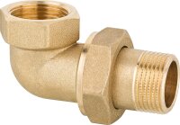Winkelverschraubung messing DN25 (1") AG PN10