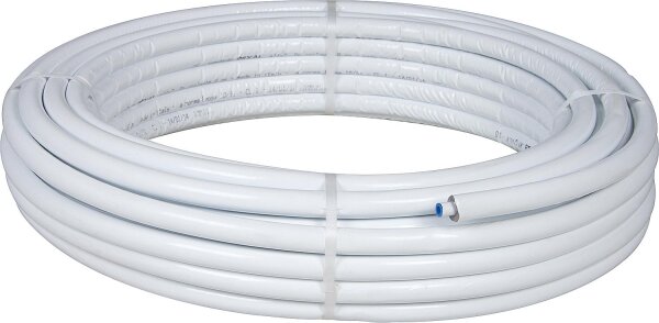 Mehrschichtverbundrohr PEXAL 32x3mm, Rolle à 25m 10mm Isolierung weiß