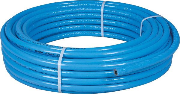 Mehrschichtverbundrohr PEXAL 20x2mm, Rolle à 50m 10mm Isolierung blau