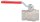 Messing Kugelhahn DN25 (1") IG/IG mit Stahl-Handhebel rot PN35