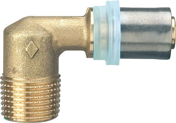 Pressfitting EVENES für MSVR Übergangswinkel mit AG, 26x3mm - 3/4", TH-Kontur