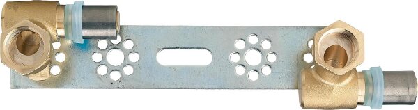 Pressfitting EVENES für MSVR Montageplatte mit 2 Fittings 20x2mm-1/2, TH-Kontur