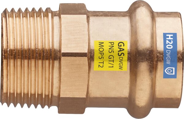 Frabopress- Kombi V-Kontur Übergangsstück mit AG DN20 3/4"x28mm