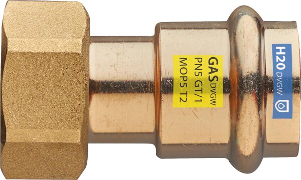 Frabopress- Kombi V-Kontur Verschraubung mit ÜWM DN20 3/4"x15mm