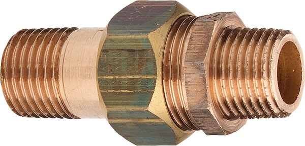 Rotguss Rohrverschraubung Typ 3334 flachdichtend axa DN15(1/2")