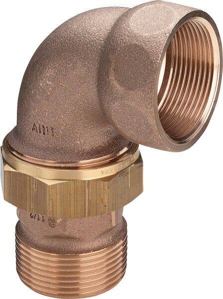 Rotguss Winkelverschraubung Typ 3088 flachdichtend ixa DN32(1 1/4")