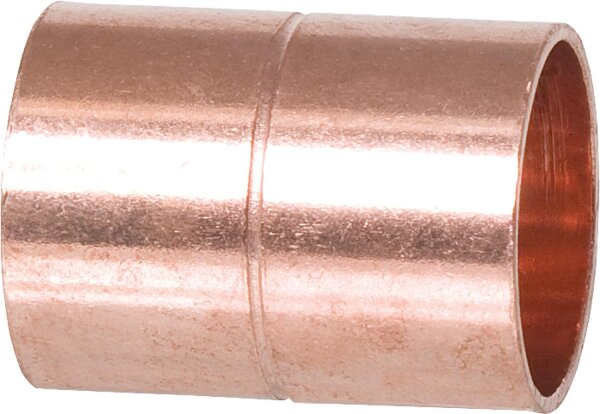 Kupferlötfittings 5270 Muffe mit Anschlag 18mm