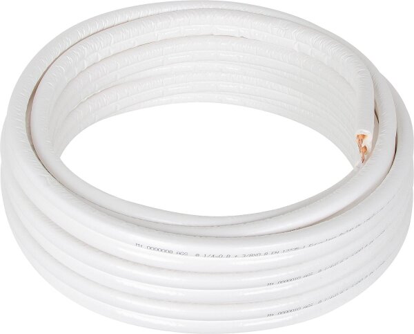 Kältemittelleitung-Doppelrohr-Kupfer 1/4,3/8", L=20 m