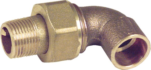Rotgußlötfittings 4098g Winkelverschraubung 90° einerseits Außengew. konisch 15-R1/2"