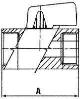 Mini-Kugelhähne mit kurzem Hebel IGxIG 1/4"