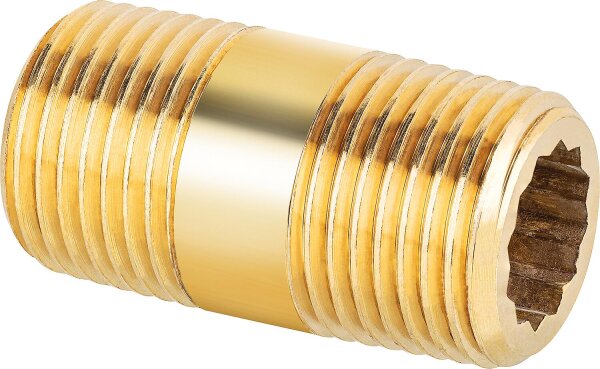 Doppelnippel-Messing 1/2"x 40