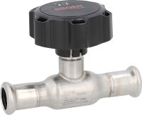 Edelstahl Press-Kugelhahn mit Rundgriff DN15 (1/2")...