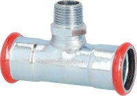 C-Stahl Pressfitting M-Kontur T-Stück (i/AG/i) 54 -DN15(1/2") -54 mm