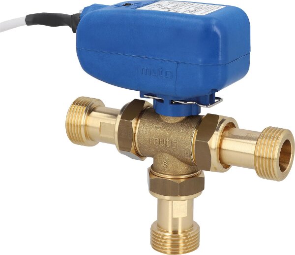Elektrokugelhahn MUT TMO 3-Wege, SPST Ansteuerung 230 V, DN 20(3/4") AG