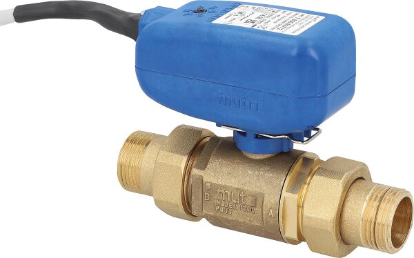 Elektrokugelhahn MUT TMO XL 2-Wege, SPST Ansteuerung 230 V, DN 25(1") AG, mit Verschr.