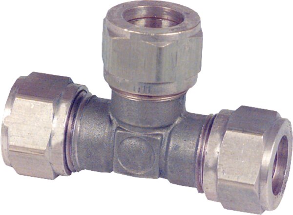 Klemmringverschraubung Ms. T-Stück 8 x 8 x 8