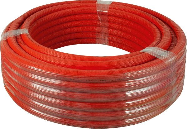 MULTITUBO Alu-Verbundrohr rote Dämmung S9,Ø32x3,0mm, VPE50m