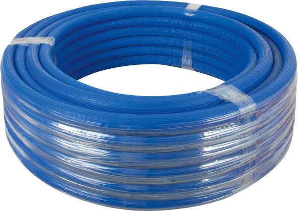 MULTITUBO Alu-Verbundrohr blaue Dämmung S26 Ø40x4,0mm, VPE25m