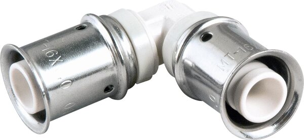 MULTITUBO Press-Winkel 90° Ø16-Ø16mm, PPSU