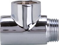 Anschluss-T-Stück 1/2" verchromt 1 x 1/2"...