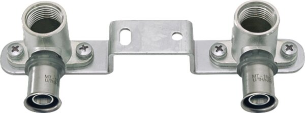 MULTITUBO Montageschienen-Set Gemini Ø16mm-DN15 (1/2") IG 120mm