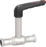 Edelstahl Press-Kugelhahn Ø22x22 lange Spindel,...