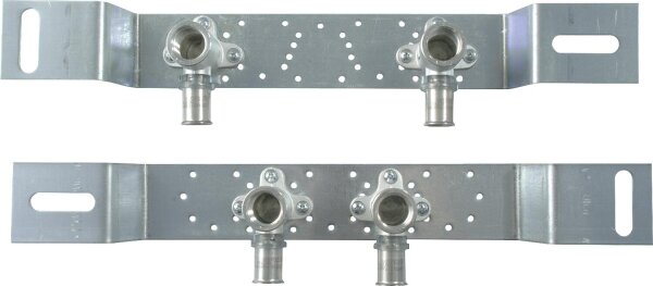 MULTITUBO Montageschienen-Set gebogen Ø16mm-DN15 (1/2") IG 75mm