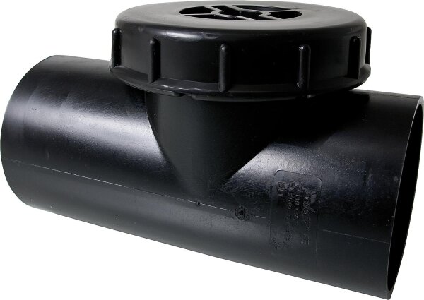 Putzstück 90° PEHD mit Verschlusskappe D=75, DN=70