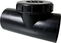 Putzstück 90° PEHD mit Verschlusskappe D=90, DN=90