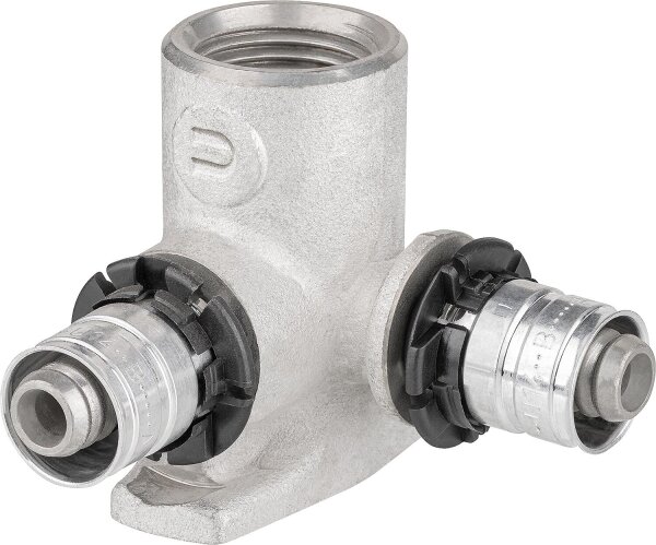 Uponor S-Press Doppel-Wandscheibe 90° lang Ø14mm-DN15 (1/2") FR-14