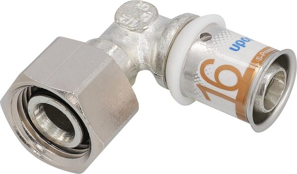 Uponor S-Press PLUS SK-Winkelverschraubung Geberit Ø16mm-DN15 (1/2") IG
