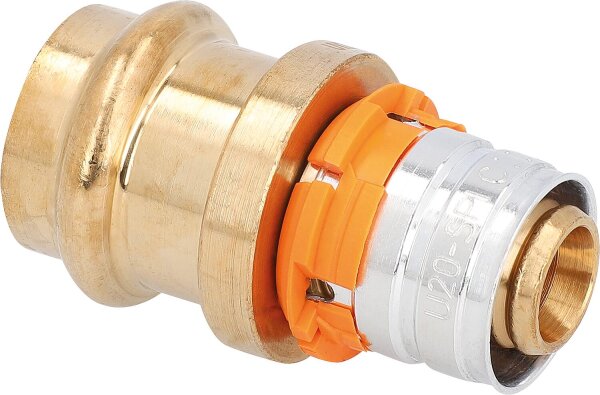 Uponor S-Press Kupplung auf Edelstahl/CU V Ø25mm-Ø22CU-SST