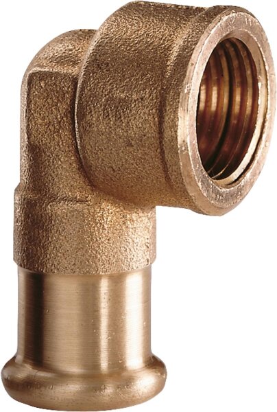 Rotguss Pressfitting M-Kontur Winkel 90° i/i  22x3/4" IG Typ 6090g