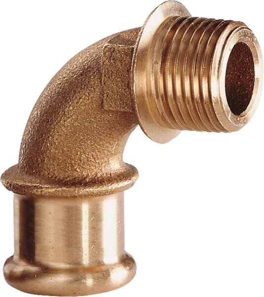 Rotguss Pressfitting M-Kontur Winkel 90° i/a  15x3/8" Typ 6092g