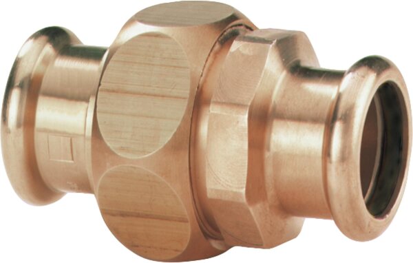 Rotguss Pressfitting M-Kontur Verschraubung i/i, Ø 35 mm, Typ 6330 flachdichtend