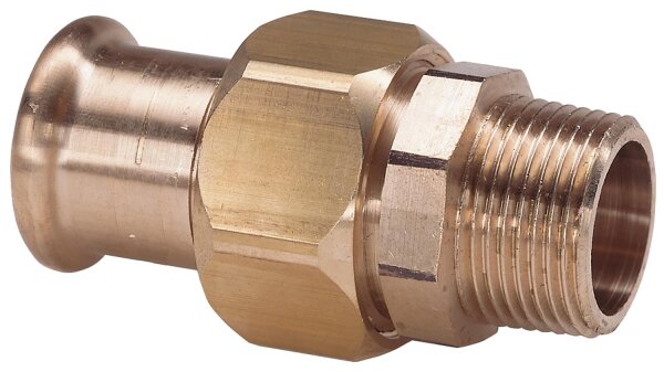 Rotguss Pressfitting M-Kontur Verschraubung i/a 35x11/4" Typ 6331g, flachdichtend