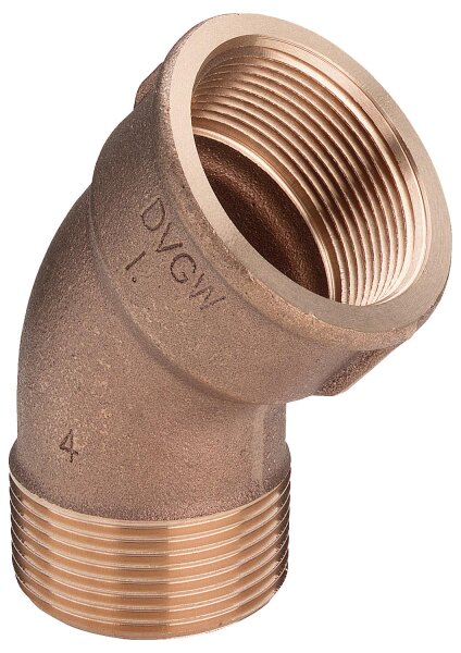 Rotguss-Gewindefitting Winkel 45° Typ 3121  3/4" IGxAG