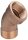 Rotguss-Gewindefitting Winkel 45° Typ 3121  1 1/2" IGxAG