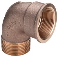 Rotguss-Gewindefitting Winkel 90° Typ 3092, 1/4" (I/A)