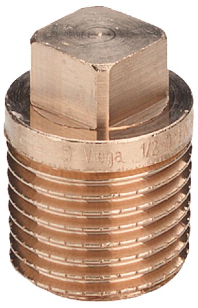 Rotguss-Gewindefitting Stopfen ohne Rand Typ 3291, 1/2" (AG)
