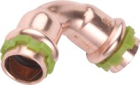 Kupfer Pressfitting V-Kontur Bogen 90°  Ø 15...